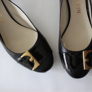 Anne Klein Black Heels with Gold Accent